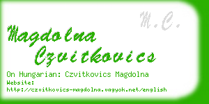 magdolna czvitkovics business card